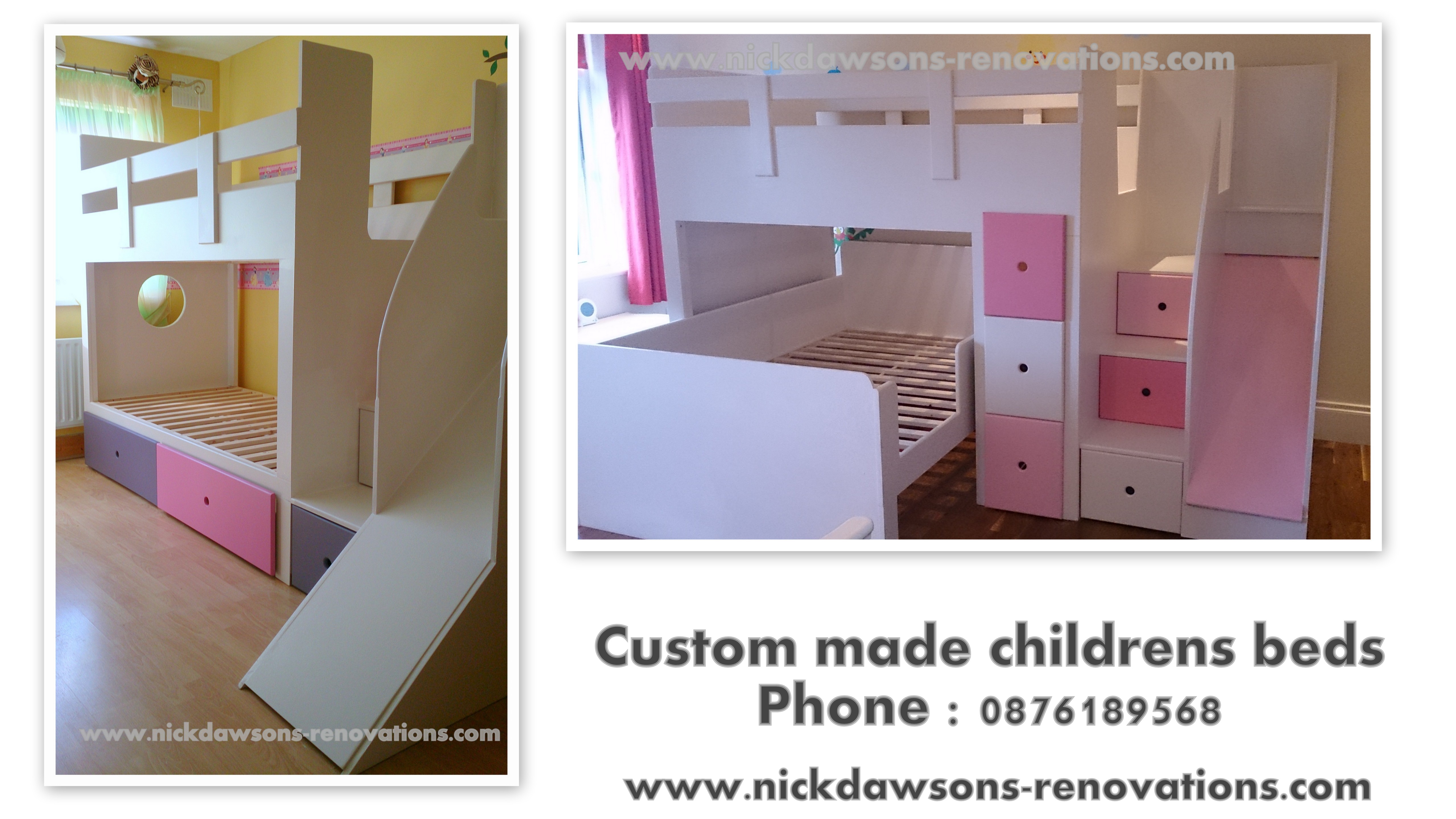 CHILDRENS STORAGE BEDS, BESPOKE CHILDRENS BEDS